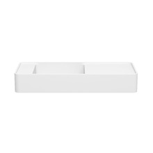 Mod 700mm Matte White Wall Hung Basin with Overflow